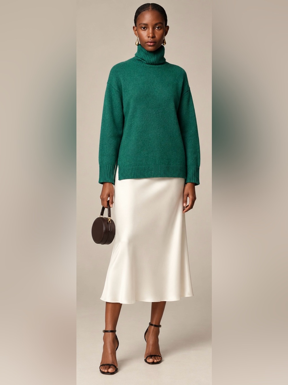 J.Crew Turtleneck sweater in Supersoft yarn in spruce green